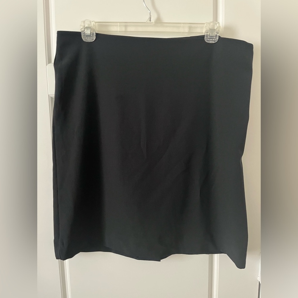 Mm.Lafleur Pencil Skirt plus size +1 1X  Office Wear Black Lined Back Split